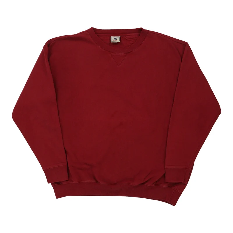 Lee Sweatshirt - 3XL Red Cotton Blend
