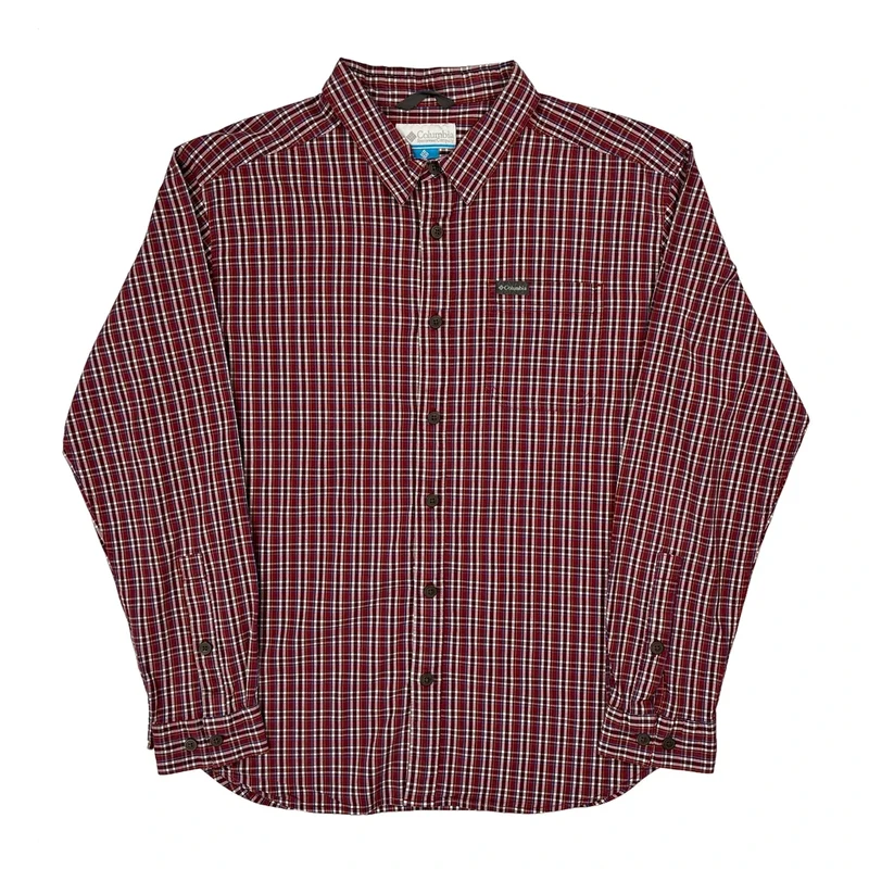 Columbia Checked Shirt - XL Red Cotton