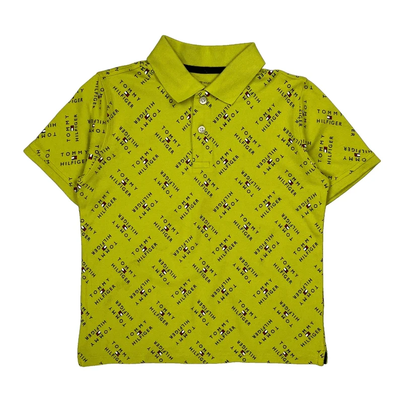 Age 8-10 Tommy Hilfiger Polo Shirt - Medium Yellow Cotton