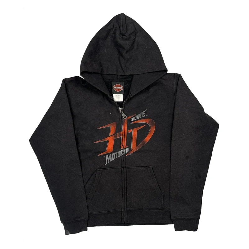 Kids Harley Davidson Chicago Hoodie - Medium Black Cotton
