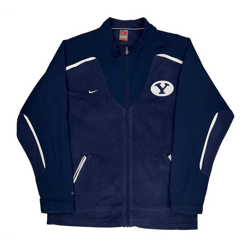 Brigham Young University Nike College Fleece Jacket - XL Navy Polyester