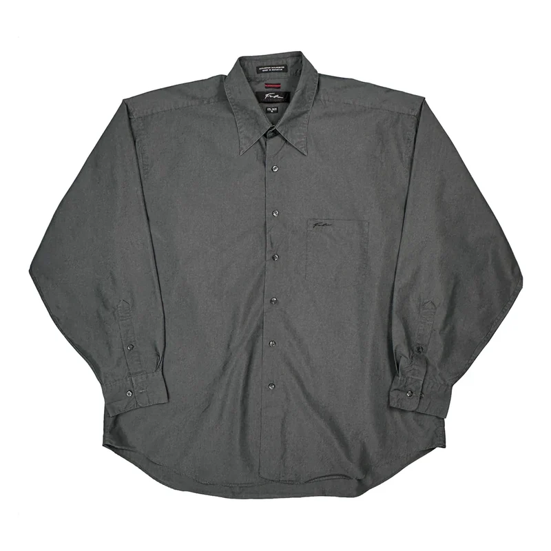 The Collection Fubu Shirt - XL Grey Cotton Blend