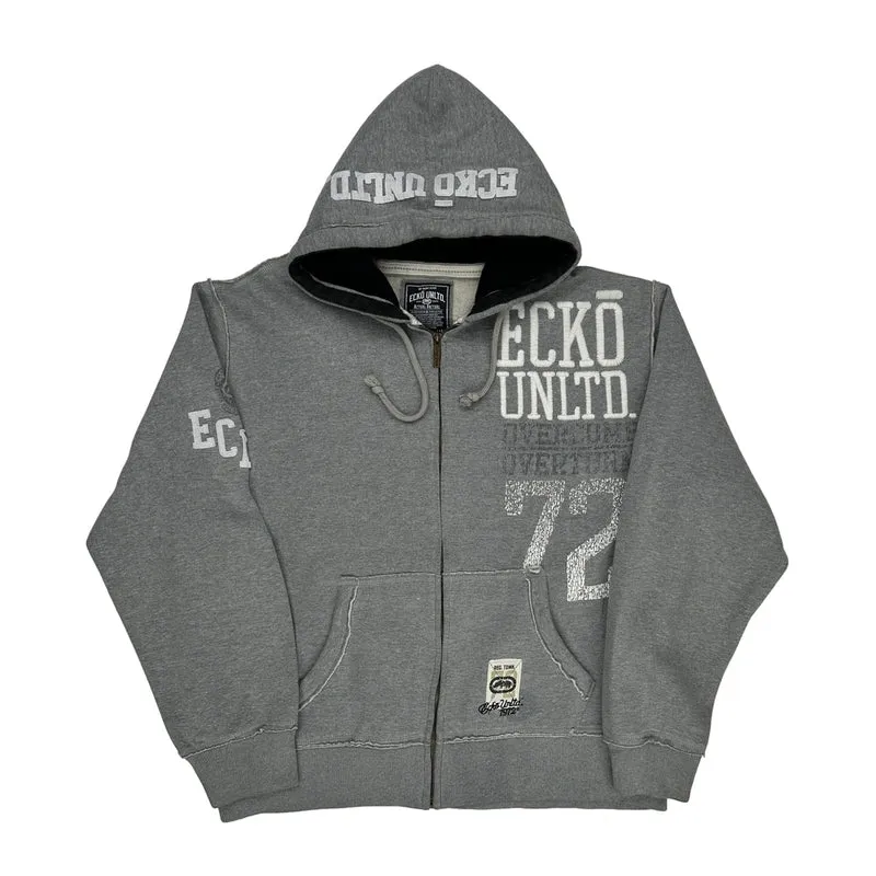Ecko Unltd Spellout Hoodie - XL Grey Cotton