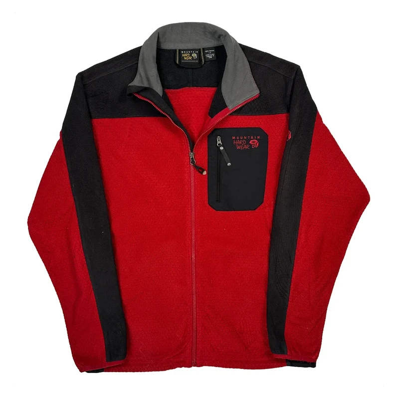 Mountain Hard Wear Fleece Jacket - Large Red Polyester