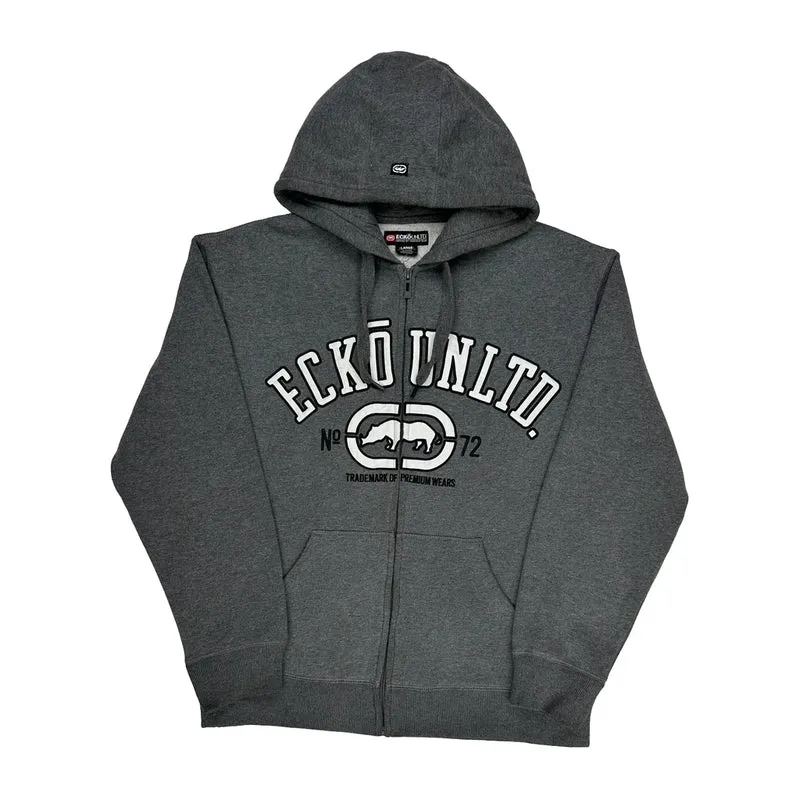 Ecko Unltd Hoodie - Large Grey Cotton Blend