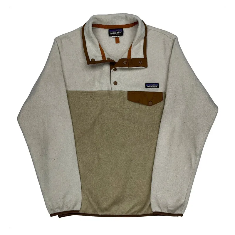 Synchilla Patagonia Colour Block Snap T Fleece - Medium Beige Polyester