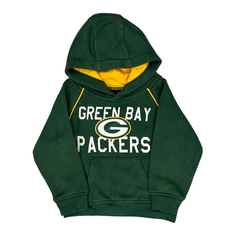 Age 2 Green Bay Packers N.F.L. Team Apparel Hoodie - XS Green Cotton