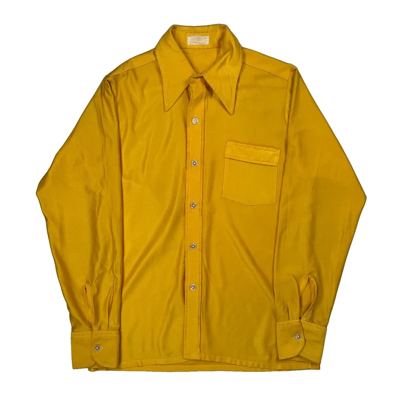 Unbranded Shirt - Medium Yellow Polyester