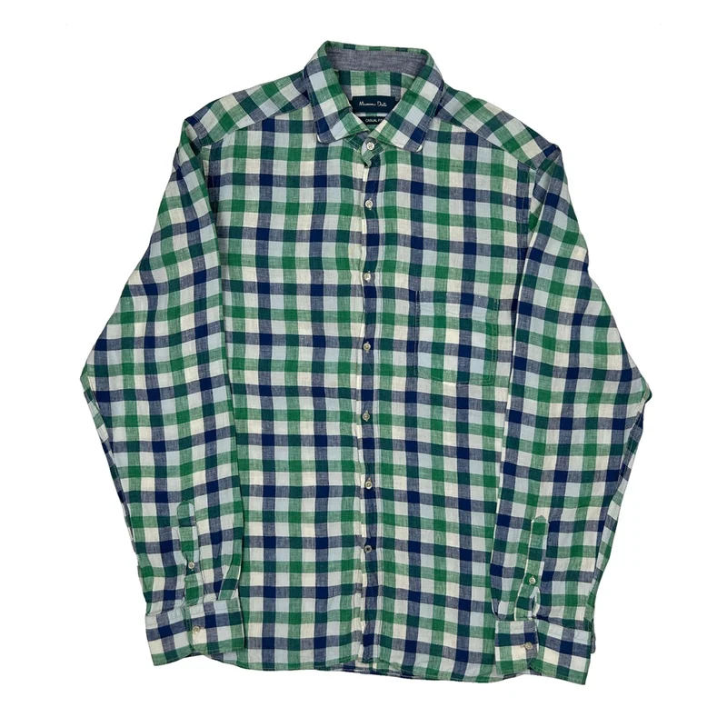 Massimo Dutti Shirt - Large Multicoloured Cotton