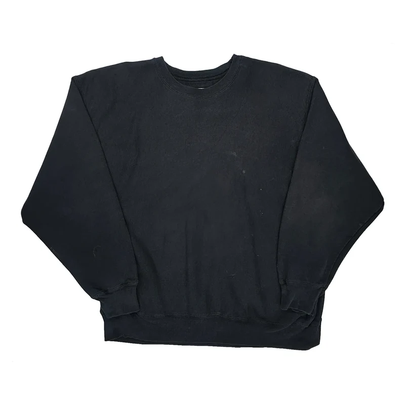 Reverse Weave Champion Sweatshirt - Large Black Cotton