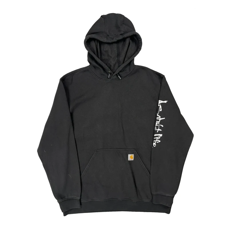 Wolf Logo Carhartt Graphic Hoodie - XL Black Cotton