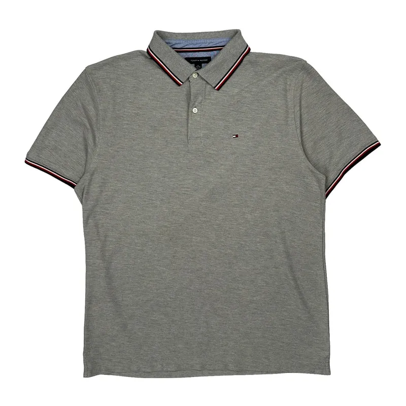 Tommy Hilfiger Polo Shirt - XL Grey Cotton