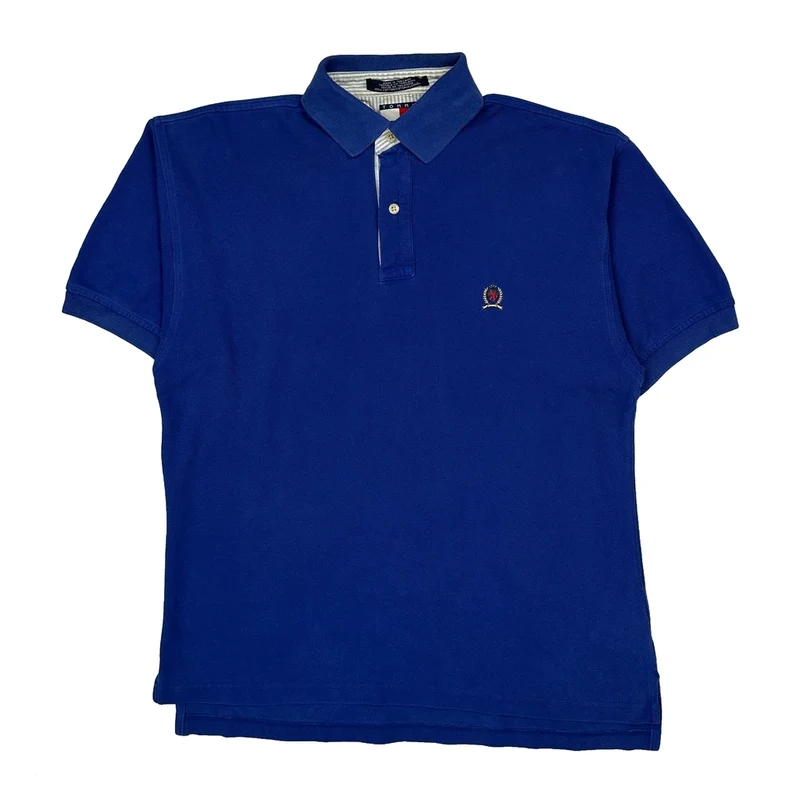 Tommy Hilfiger Polo Shirt - Small Blue Cotton