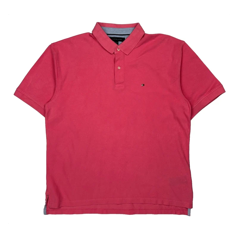 Tommy Hilfiger Polo Shirt - 2XL Red Cotton
