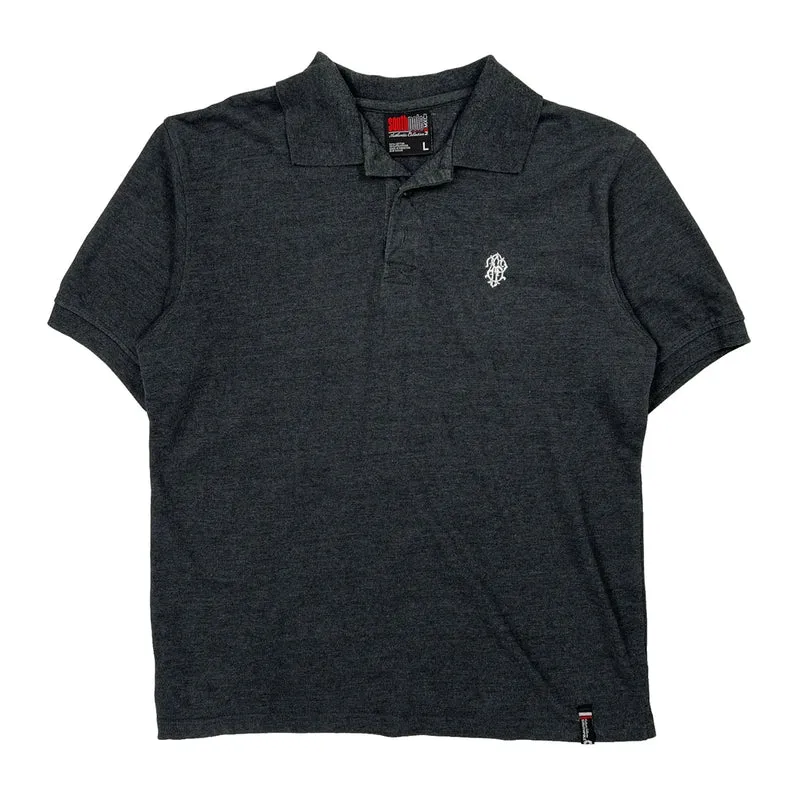 Southpole Polo Shirt - Large Gray Cotton Blend