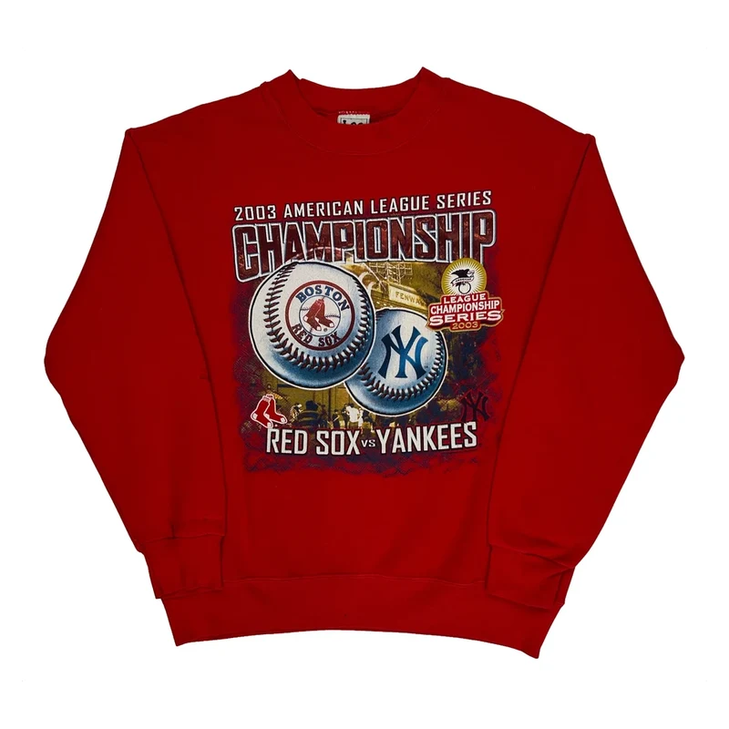 Red Sox Vs Yankees Lee Sport Graphic Sweatshirt - Large Red Cotton