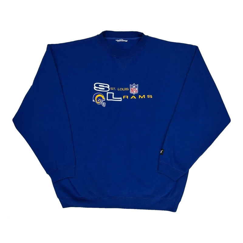 St. Louis Rams Puma Football Sweatshirt - Large Blue Cotton