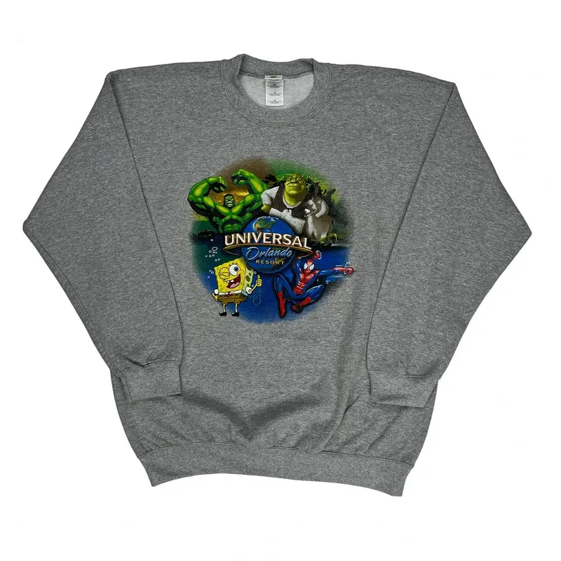 Universal Orlando Resort Universal Studios Graphic Sweatshirt - XL Grey Cotton Blend