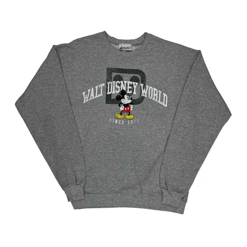 Disney Graphic Sweatshirt - Medium Grey Cotton Blend