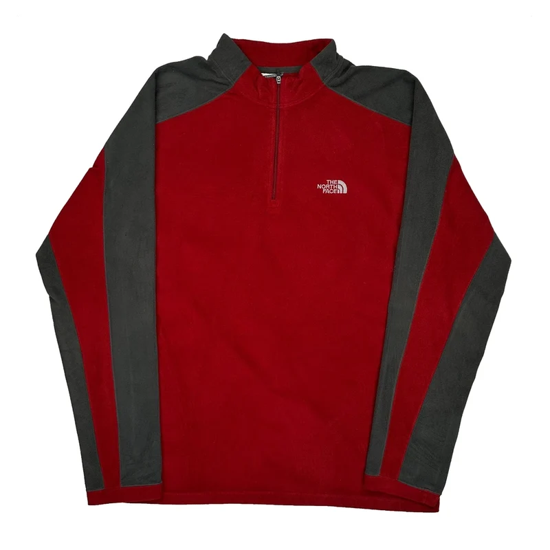 The North Face Fleece - Large Red Polyester