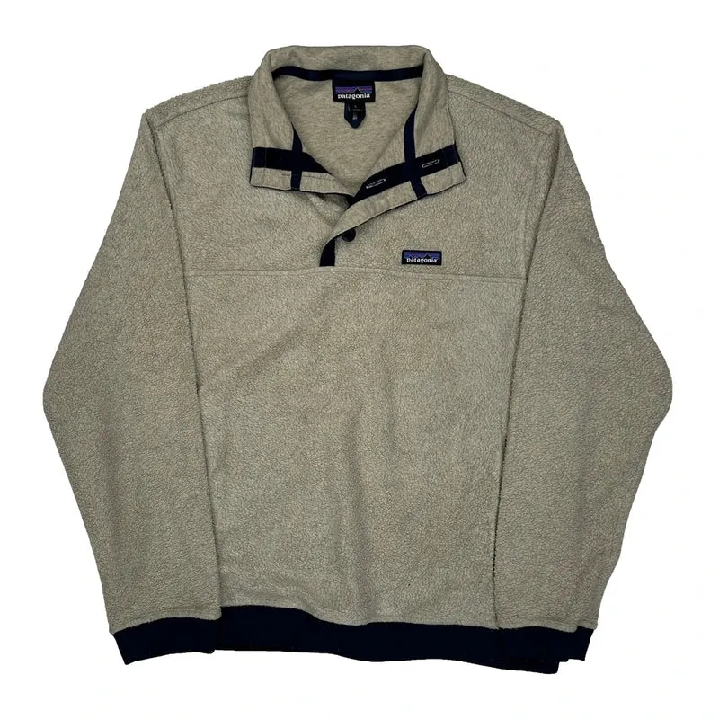 Patagonia Fleece - Large Beige Polyester