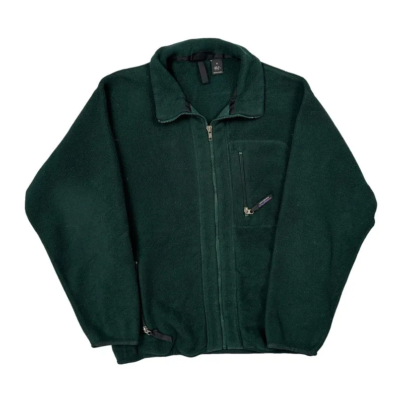 Made In USA Patagonia Synchilla Fleece Jacket - Medium Green Polyester
