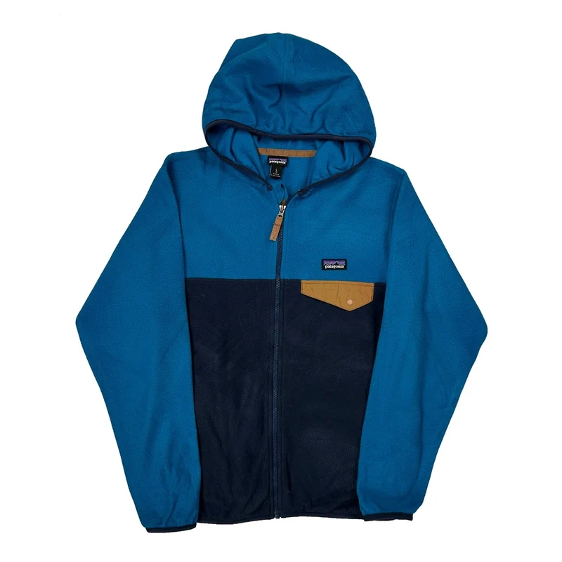 Age 12 Patagonia Fleece Jacket - Large Blue Polyester