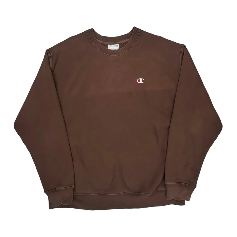 Reverse Weave Champion Sweatshirt - XL Brown Cotton Blend