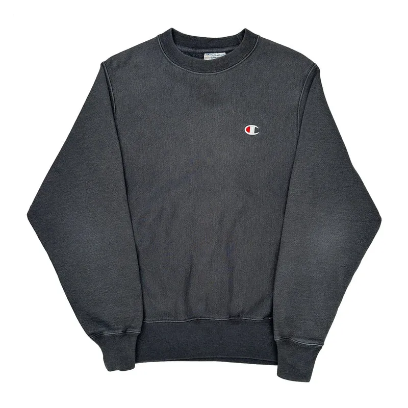 Faded Champion Reverse Weave Sweatshirt - Small Gray Cotton
