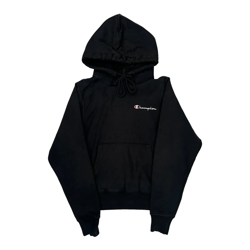 Reverse Weave Champion Hoodie - XS Black Cotton Blend