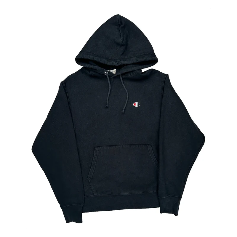 Reverse Weave Champion Hoodie - Medium Black Cotton