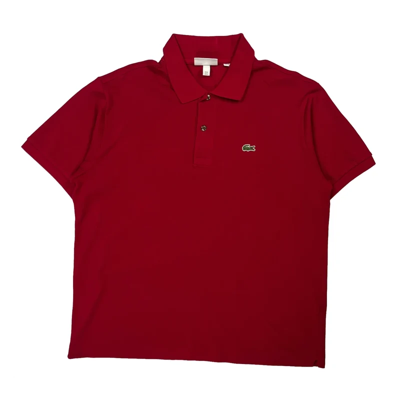 Lacoste Polo Shirt - XL Red Cotton