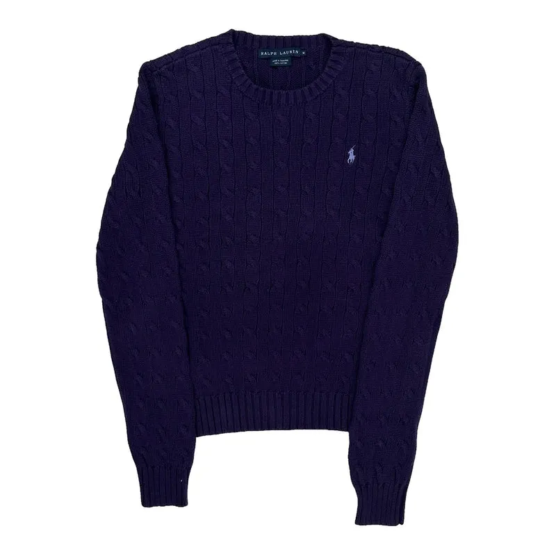 Ralph Lauren Cable Knit Sweater - Medium Purple Cotton