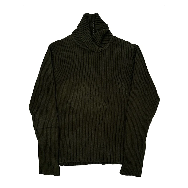 Ralph Lauren Roll Neck Sweater - Large Brown Cotton