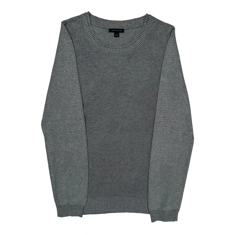 Tommy Hilfiger Sweater - Large Gray Cotton Blend