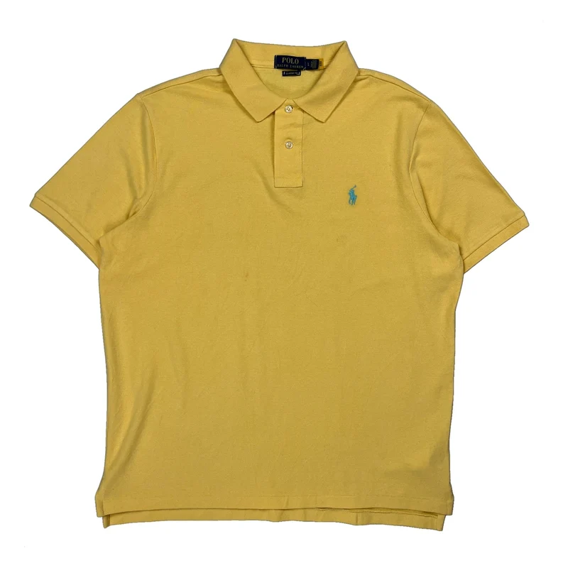 Polo By Ralph Lauren Polo Shirt - Large Yellow Cotton