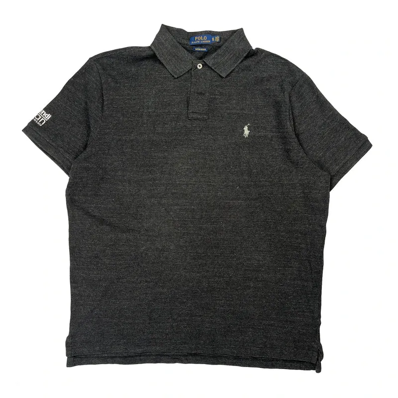 Polo Player Logo Polo By Ralph Lauren Slim Fit Polo Shirt - XL Gray Cotton