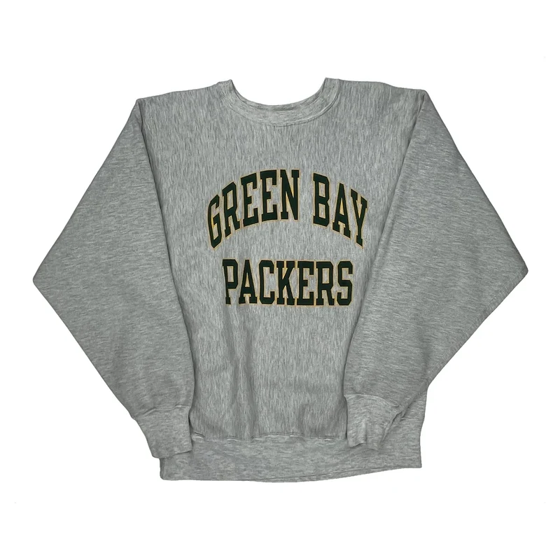Reverse Weave Champion Green Bay Packers Sweatshirt - XL Gray Cotton Blend