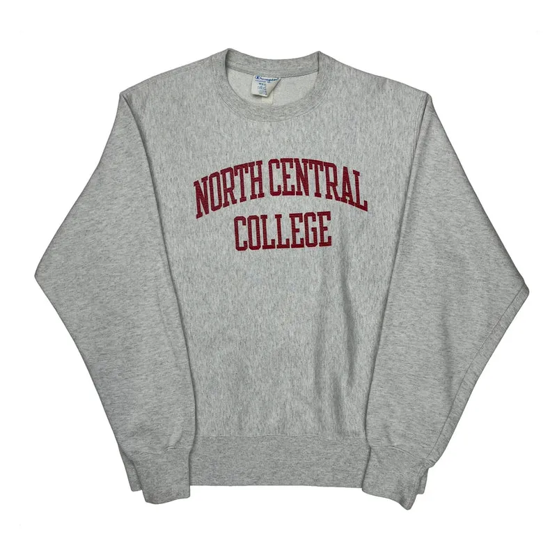Reverse Weave Champion North Central College Sweatshirt - Medium Gray Cotton