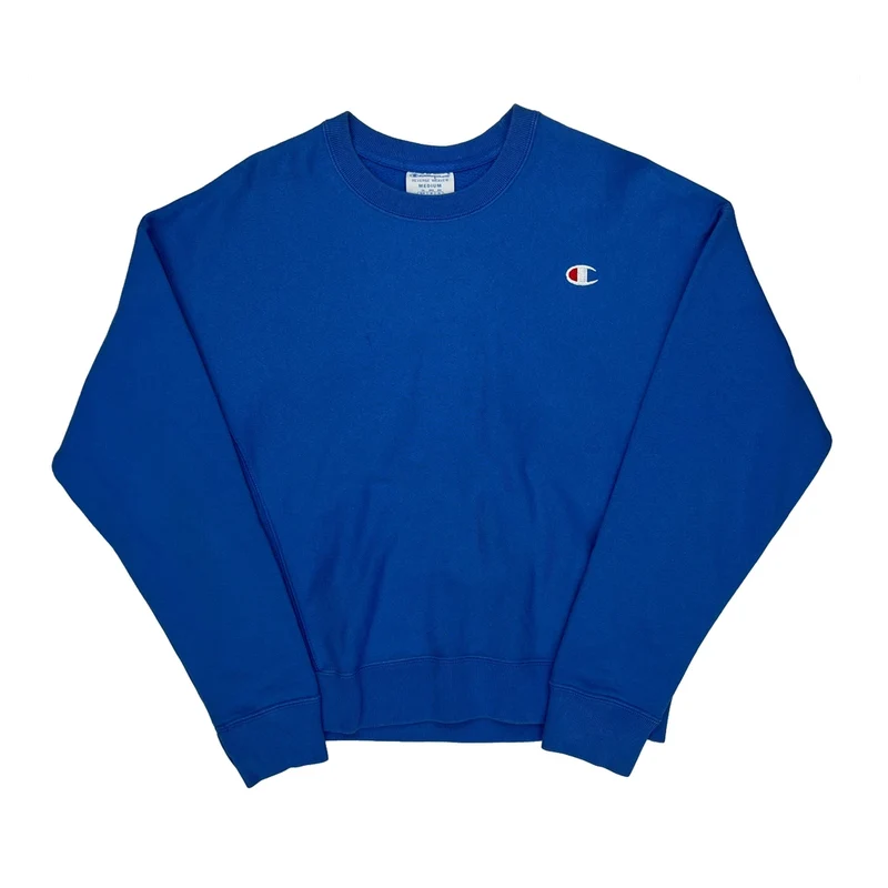 Reverse Weave Champion Sweatshirt - Medium Blue Cotton Blend
