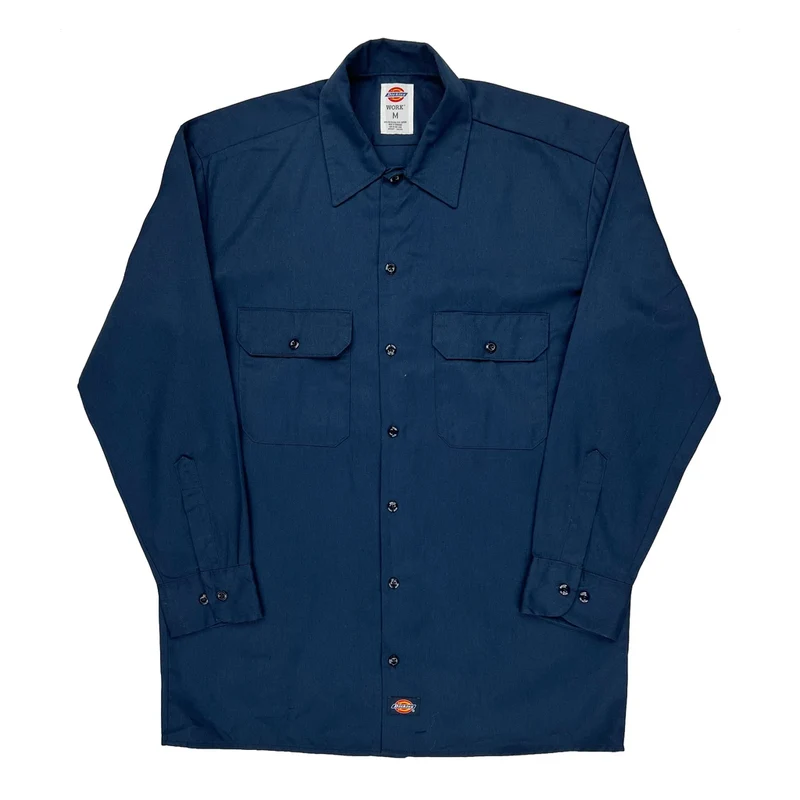 Dickies Shirt - Medium Blue Polyester Blend
