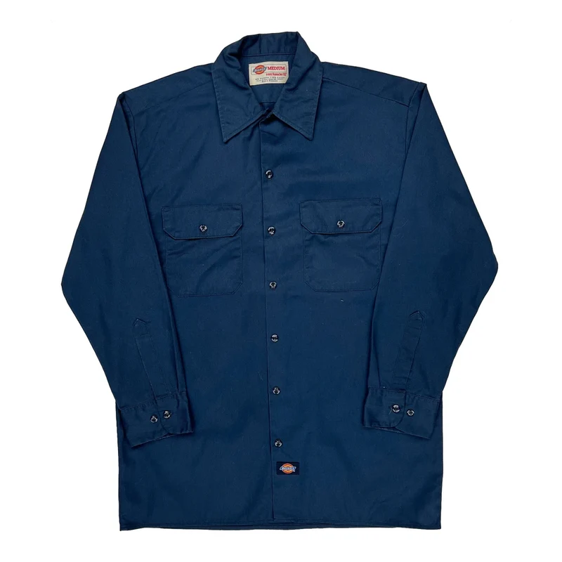 Dickies Shirt - Medium Blue Polyester Blend
