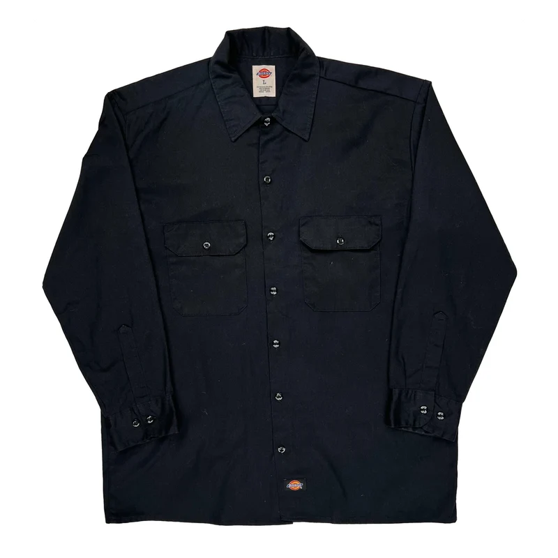 Dickies Shirt - Large Black Polyester Blend