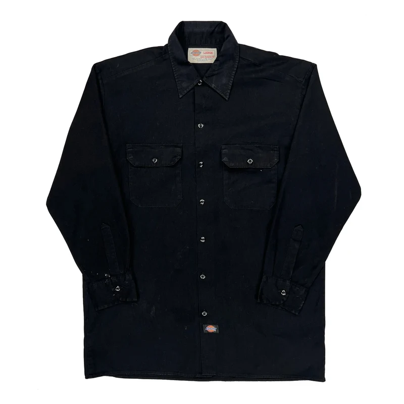 Dickies Shirt - Large Black Cotton