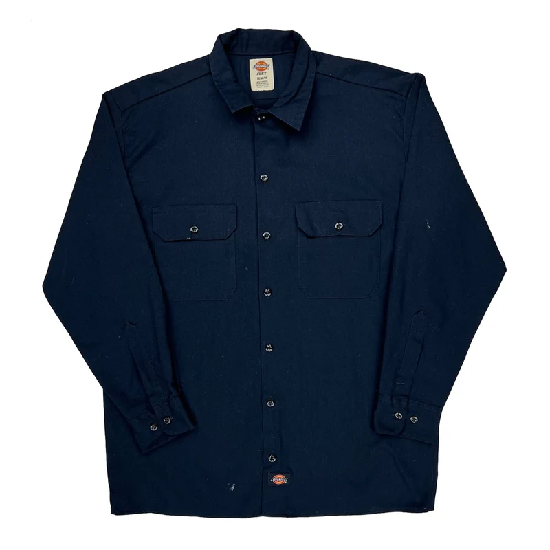 Dickies Shirt - Medium Navy Cotton