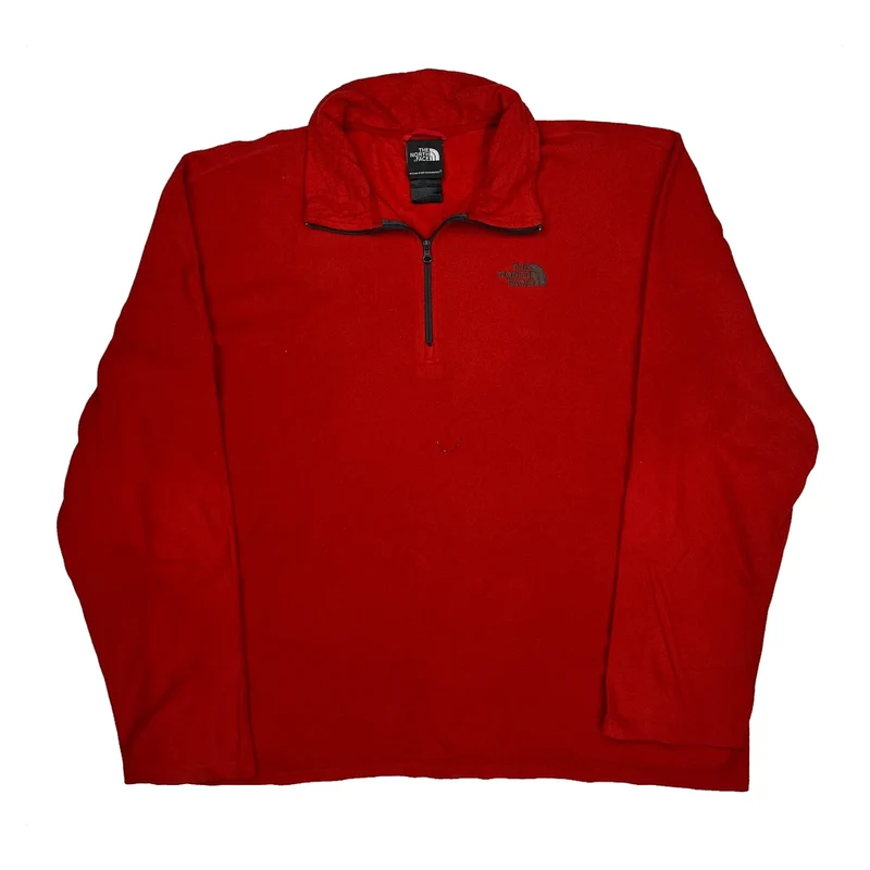 The North Face Fleece - Large Red Polyester