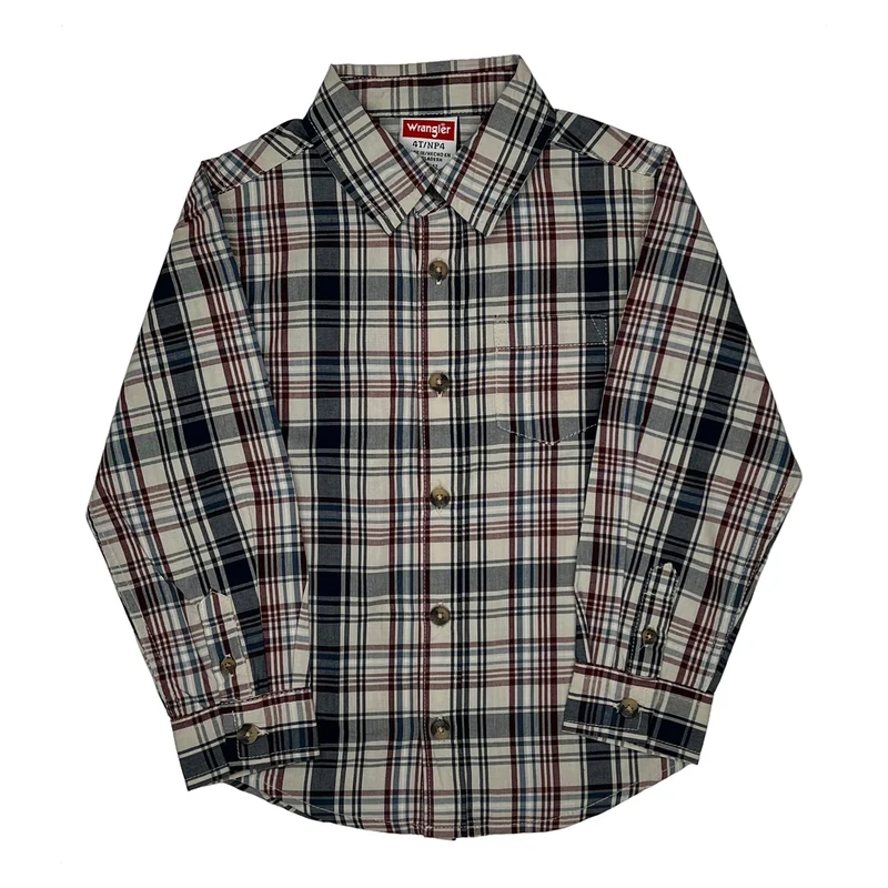 Age 4 Wrangler Checked Shirt - XS Multicoloured Cotton