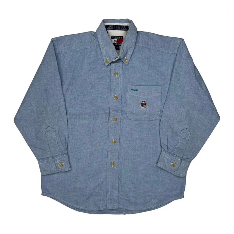Age 6 Tommy Hilfiger Shirt - XS Blue Cotton