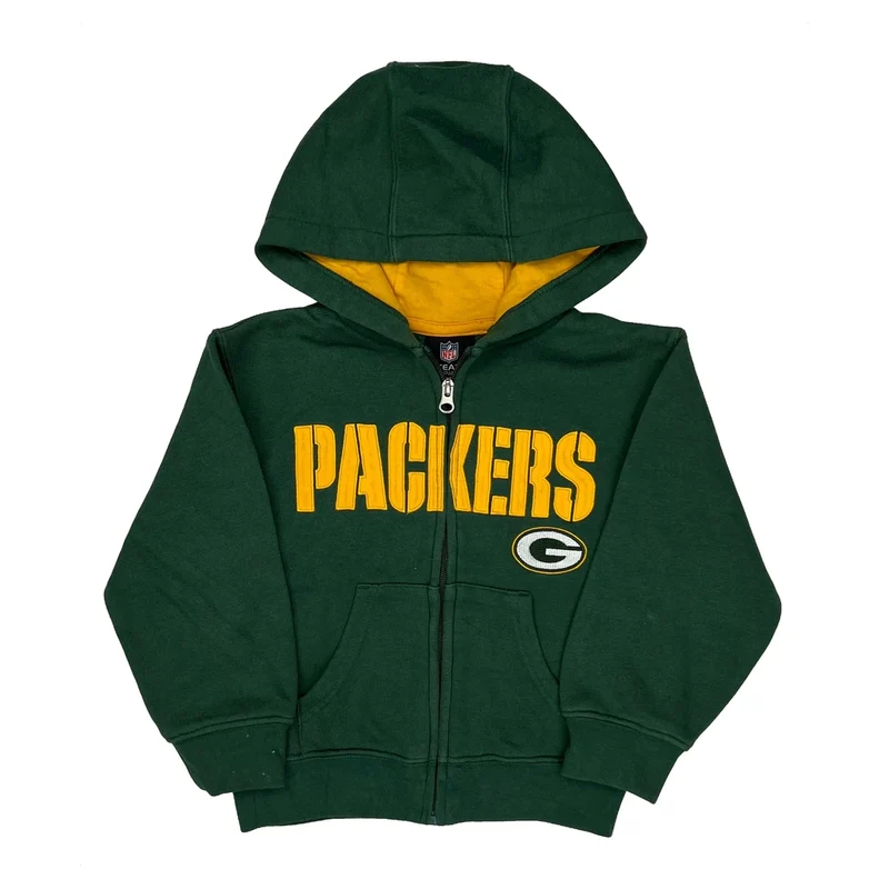 Age 4 Nfl Packers Hoodie - XS Green Cotton