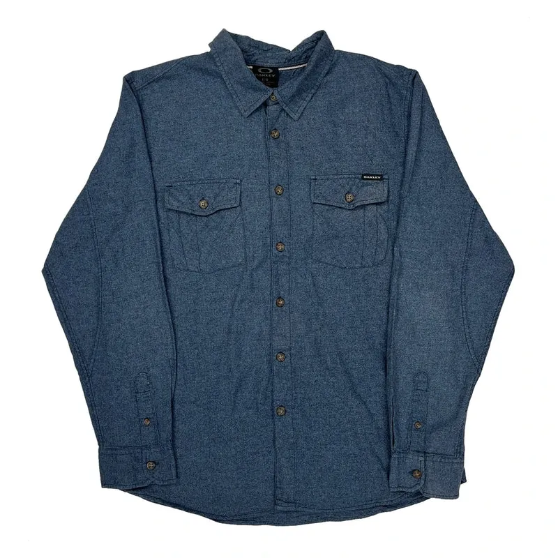 Oakley Shirt - Large Blue Cotton